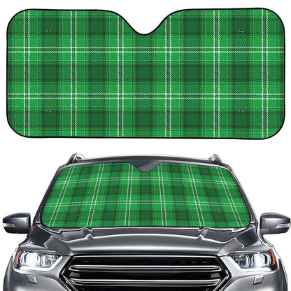 Saint Patrick's Day Tartan Print Car Windshield Sun Shade