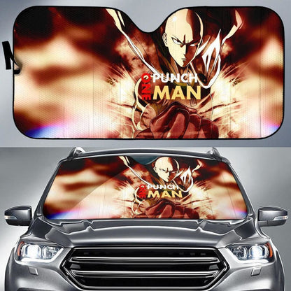 Saitama Power Anime Auto Sun Shade Nh07 Universal Fit 111204