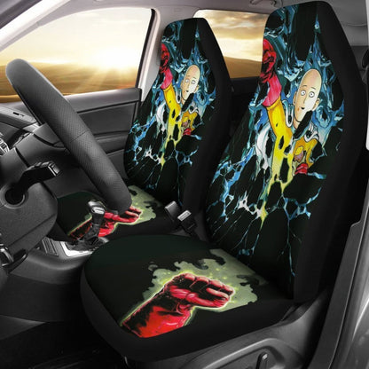 Saitama Punches One Punch Man Car Seat Covers Lt03 Universal Fit 225721