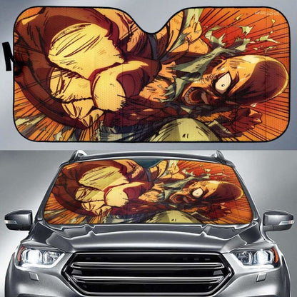 Saitama Serious Punch Car Sun Shade 918b Universal Fit
