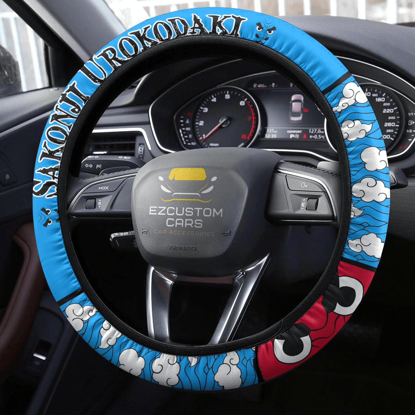 Sakonji Urokodaki Anime Steering Wheel Cover Custom Anime Demon Slayer Car Accessories