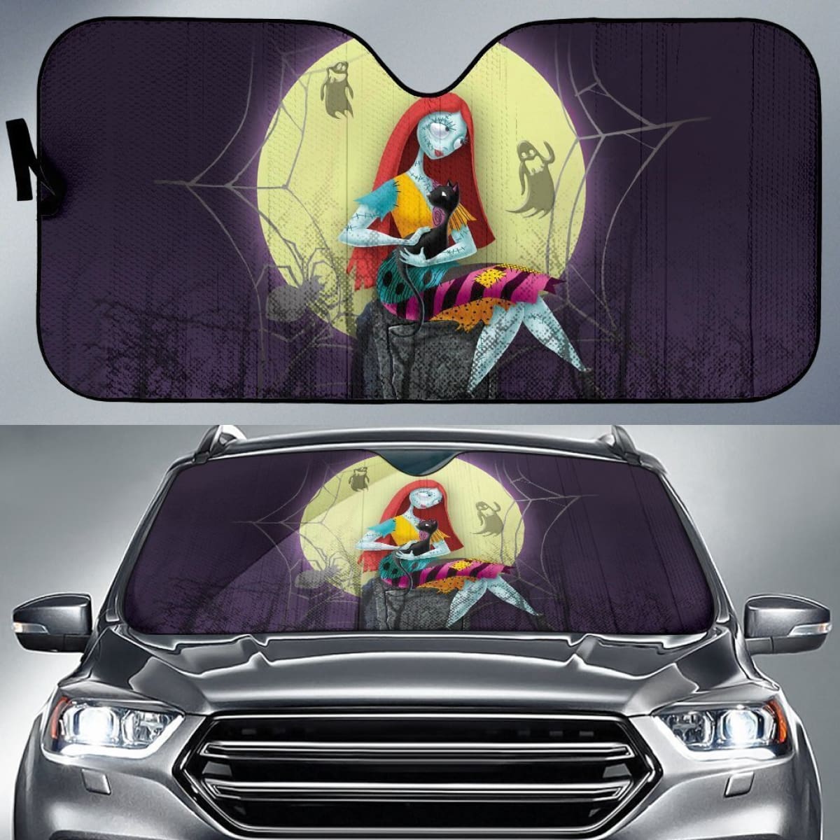 Sally & Black Cat Nightmare Auto Sun Shades Lt02 Universal Fit 111204