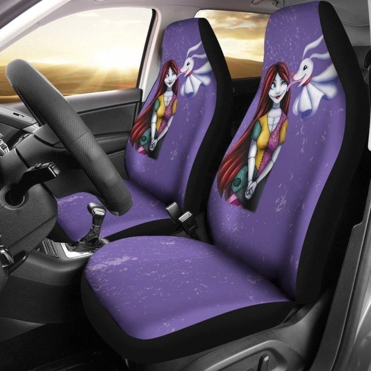 Sally & Zero Nightmare Before Christmas Car Seat Covers Universal Fit 194801