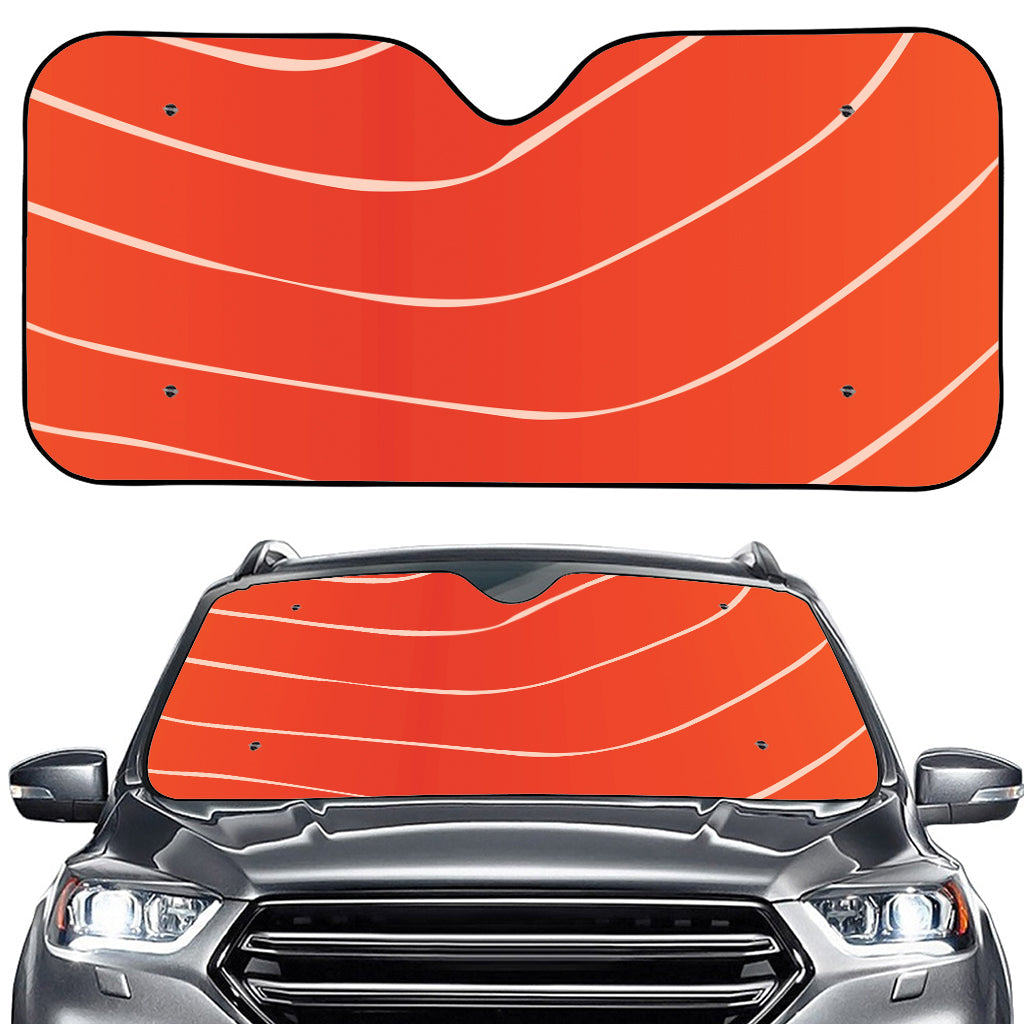 Salmon Artwork Print Car Windshield Sun Shade