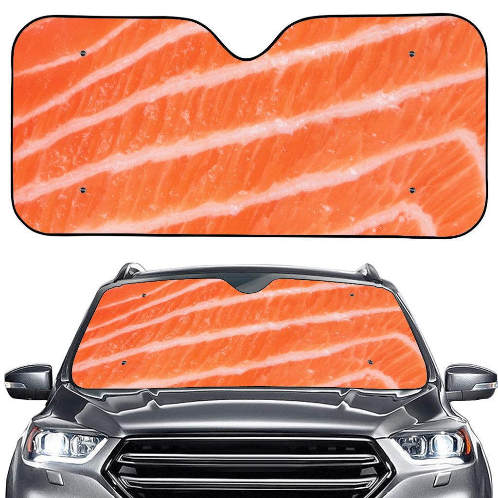 Salmon Fillet Print Car Windshield Sun Shade
