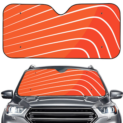 Salmon Print Car Windshield Sun Shade