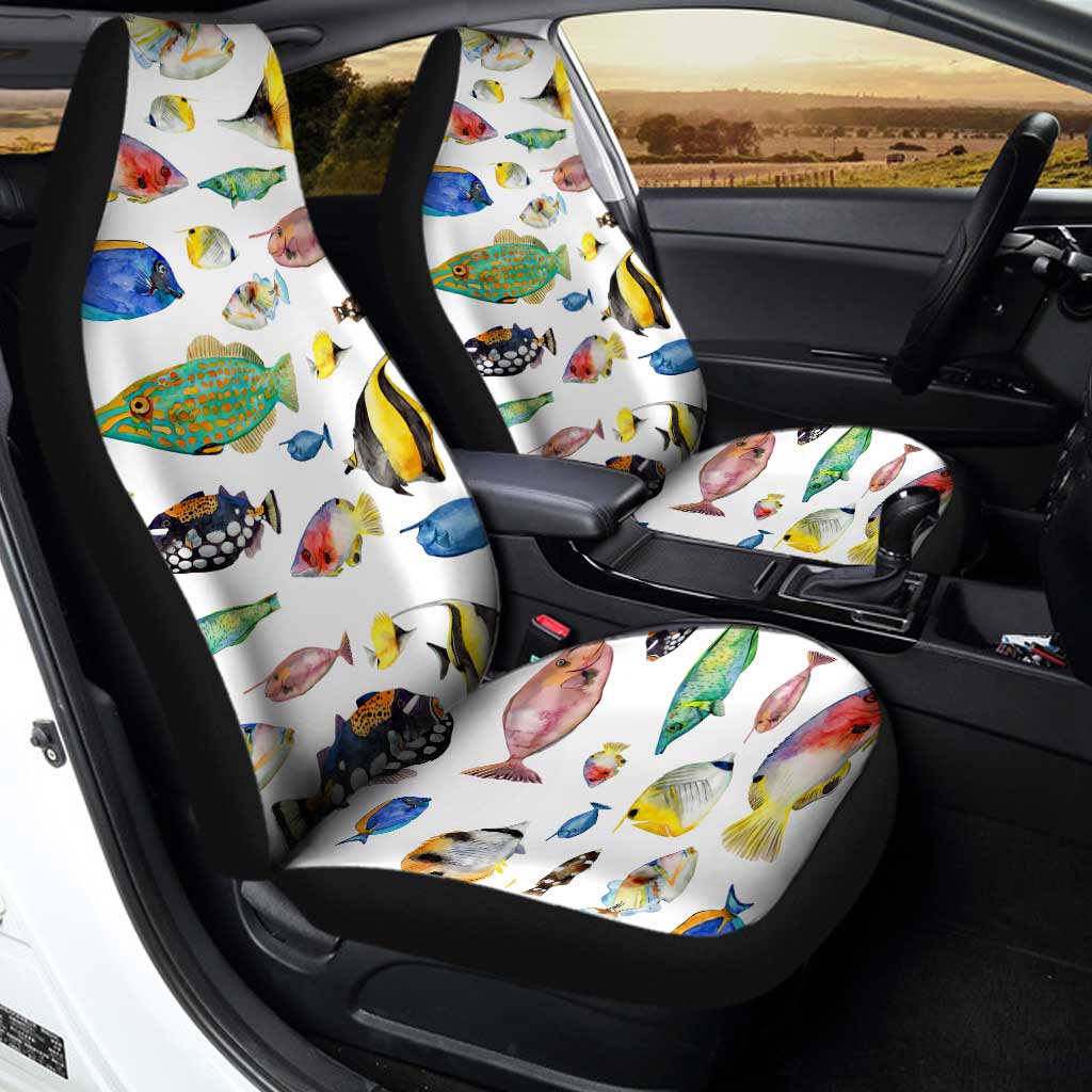 Saltwater Fish Car Seat Covers Custom Pattern Car Accessories