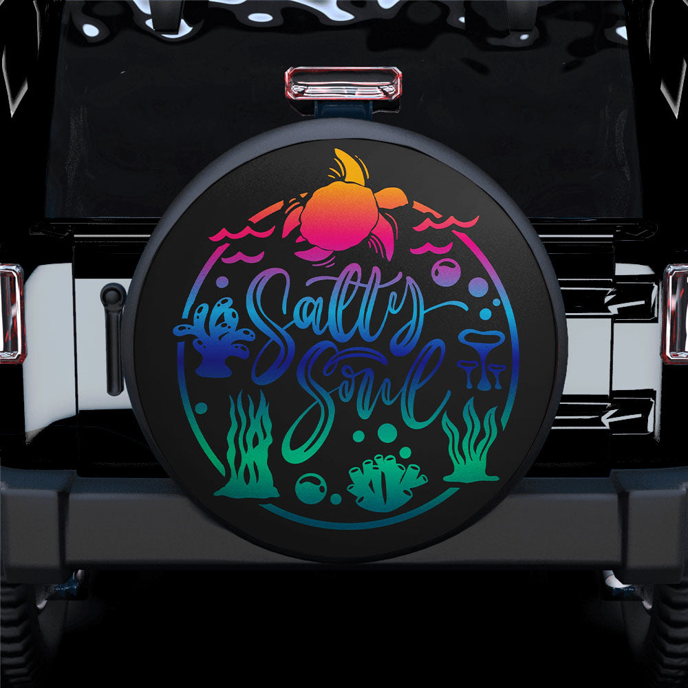 Salty Soul Turtle Sea Car Spare Tire Cover