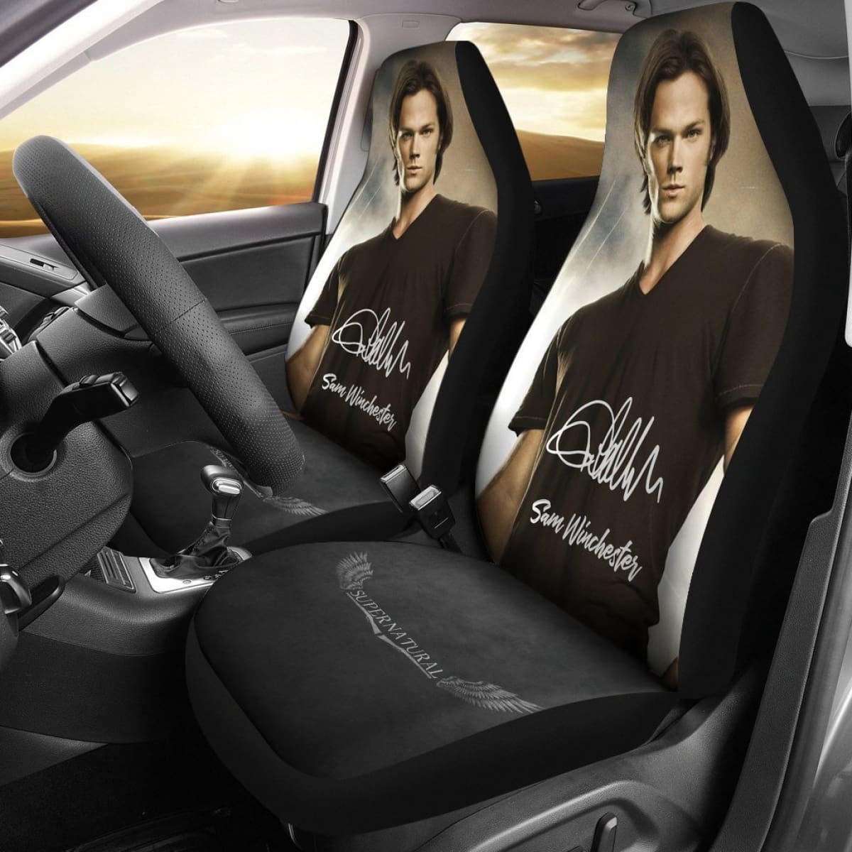 Sam Winchester Signature Supernatural Car Seat Covers Mn04 Universal Fit 225721
