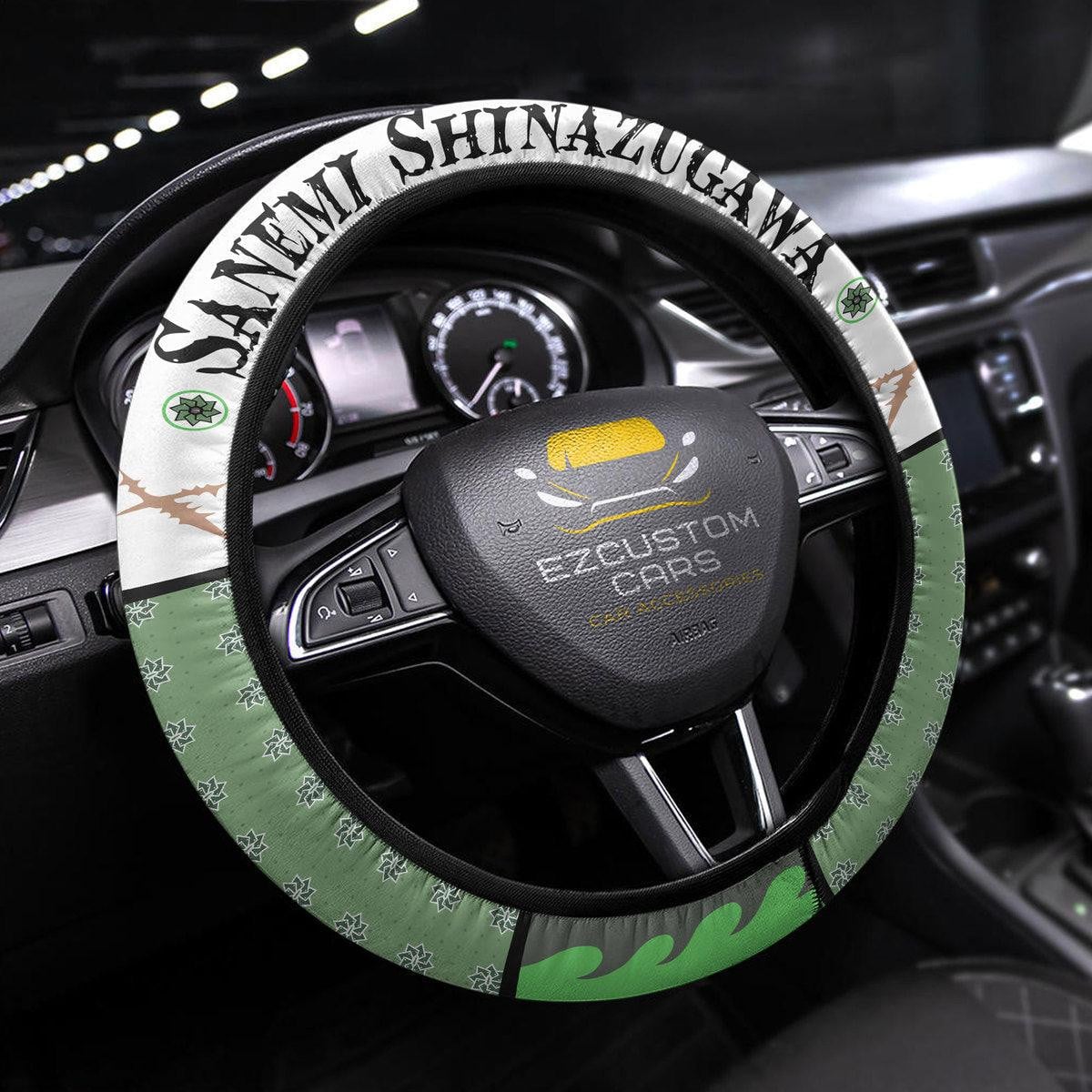Sanemi Shinazugawa Demon Slayer Anime Steering Wheel Cover Custom Anime Car Accessories