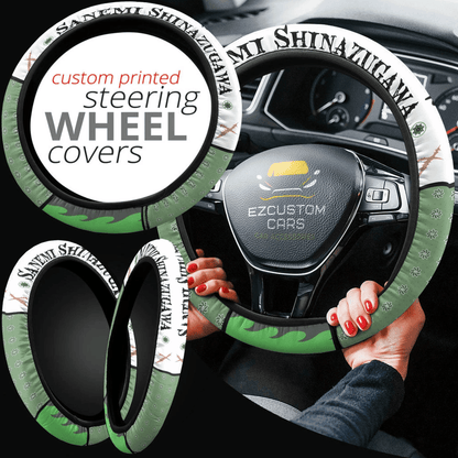 Sanemi Shinazugawa Demon Slayer Anime Steering Wheel Cover Custom Anime Car Accessories