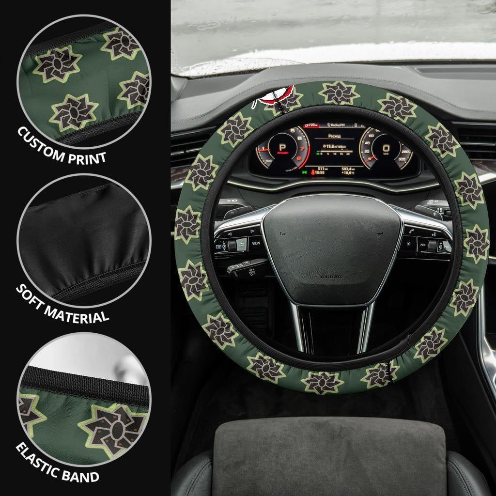Sanemi Shinazugawa Demon Slayers Anime Steering Wheel Cover Anime Car Accessories