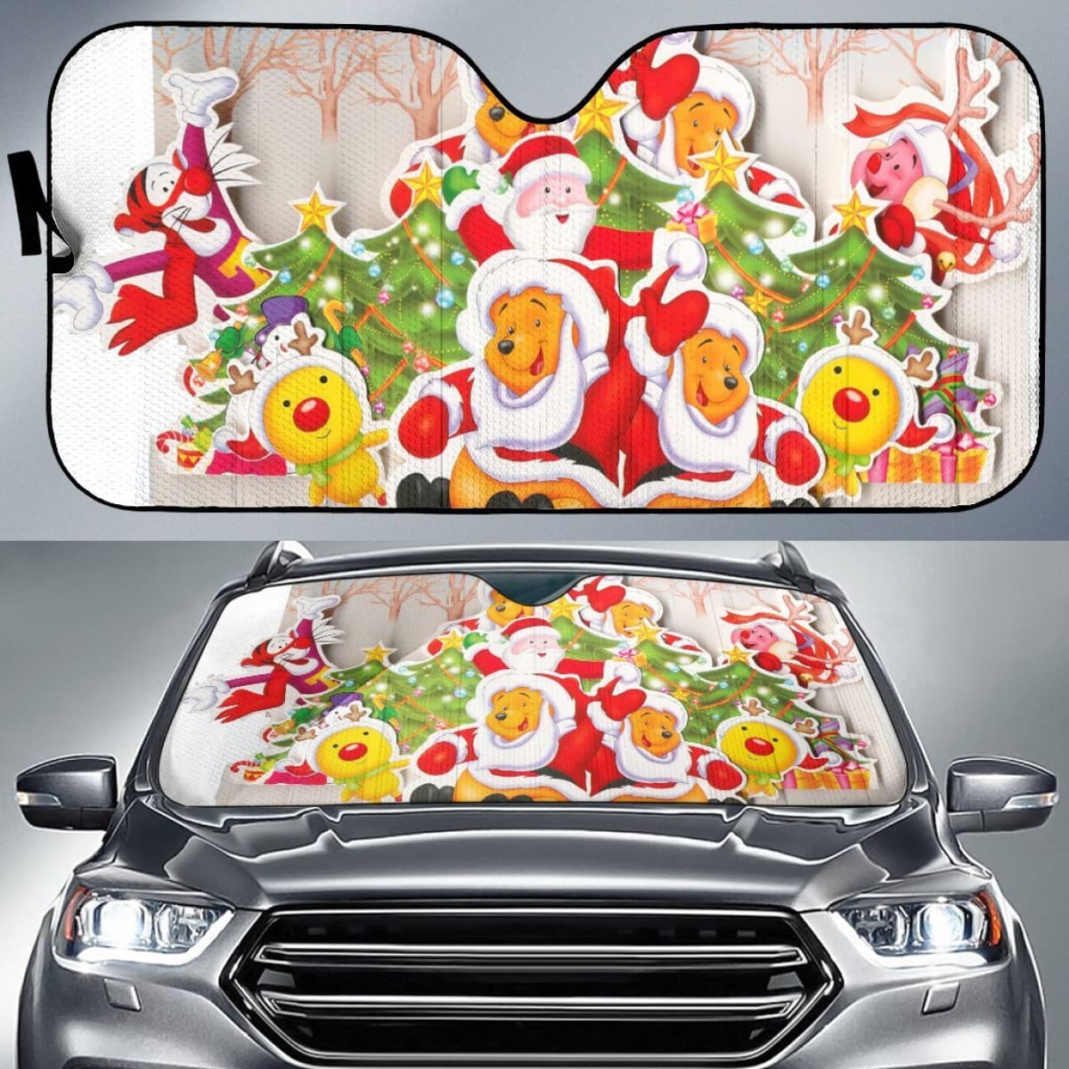 Santa Claus & Winnie The Pooh Sun Shade amazing best gift ideas 2020 Universal Fit 174503
