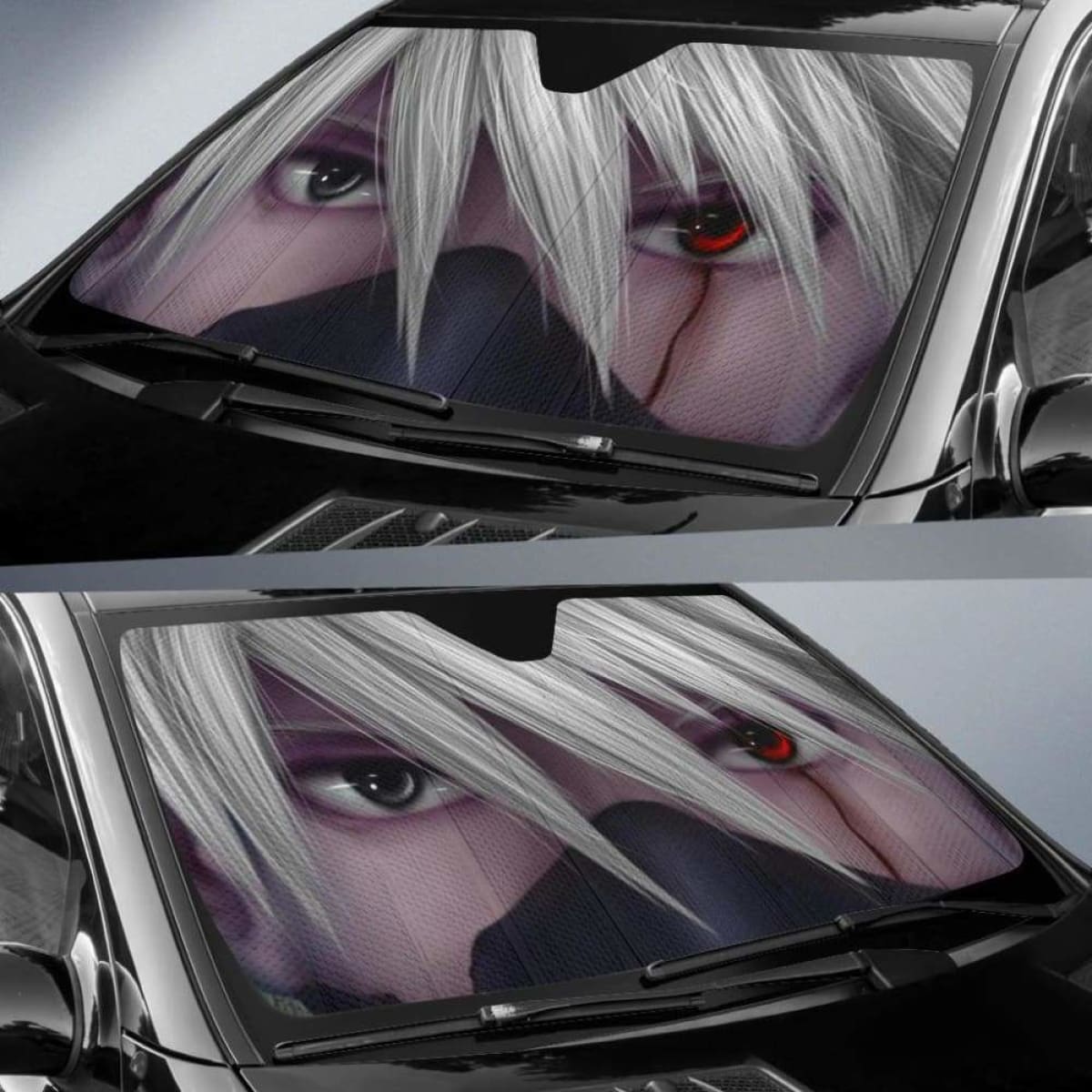 Sasuke Eyes 3D Car Sun Shades 918b Universal Fit
