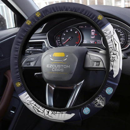 Satoru Gojo Anime Steering Wheel Cover Custom Jujutsu Kaisen Anime Car Accessories