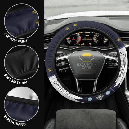 Satoru Gojo Anime Steering Wheel Cover Custom Jujutsu Kaisen Anime Car Accessories