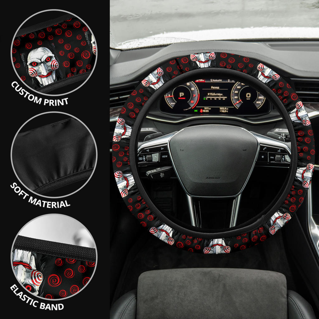 Saw Horror Movies Christmas Premium Custom Car Steering Wheel Cover