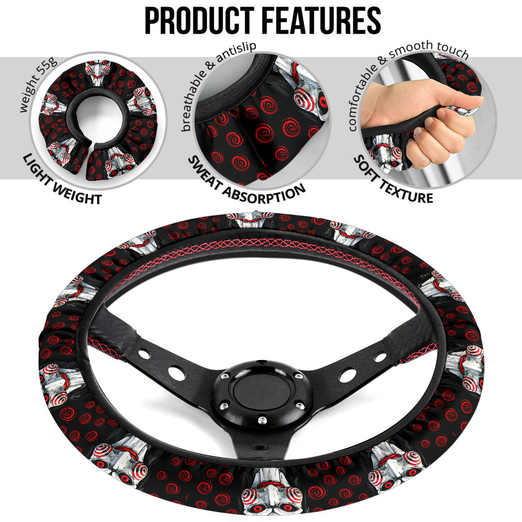 Saw Horror Movies Christmas Premium Custom Car Steering Wheel Cover