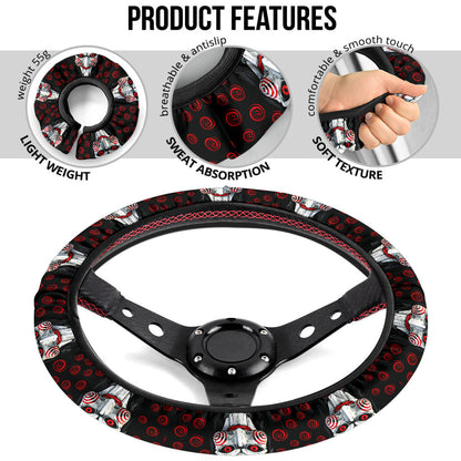 Saw Horror Movies Christmas Premium Custom Car Steering Wheel Cover