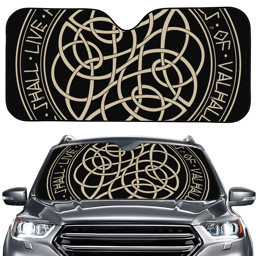 Scandinavian Viking Symbol Print Car Windshield Sun Shade