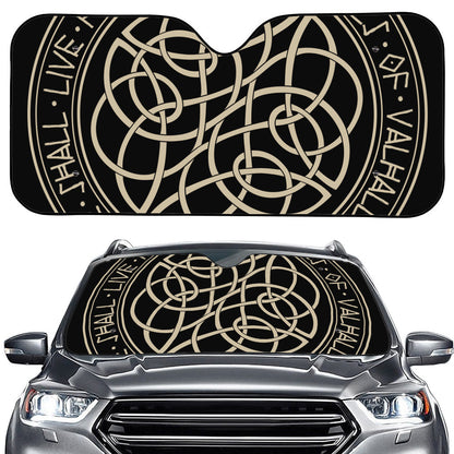 Scandinavian Viking Symbol Print Car Windshield Sun Shade