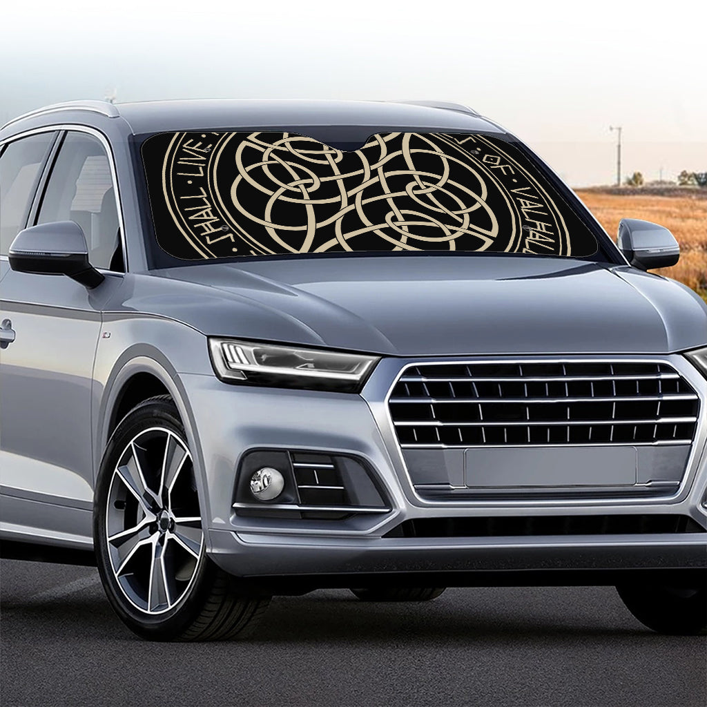 Scandinavian Viking Symbol Print Car Windshield Sun Shade