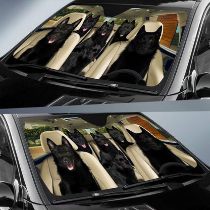 Schipperke Car All Over Printed 3D Sun Shade