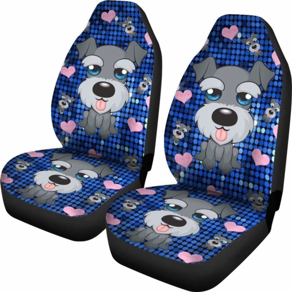 Schnauzer Art Cartoon Styles Car Seat Covers Universal Fit 051012