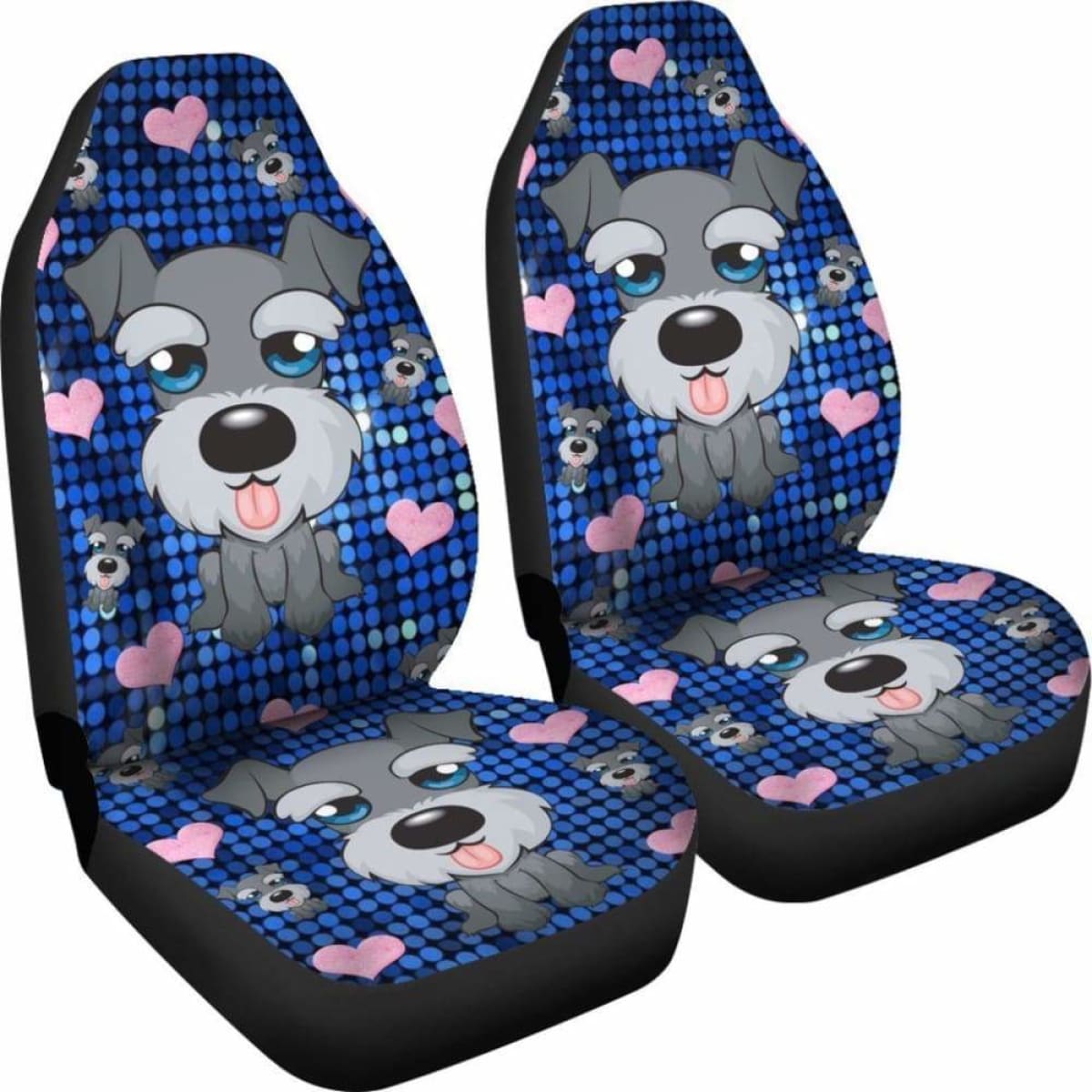 Schnauzer Art Cartoon Styles Car Seat Covers Universal Fit 051012