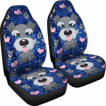 Schnauzer Art Cartoon Styles Car Seat Covers Universal Fit 051012