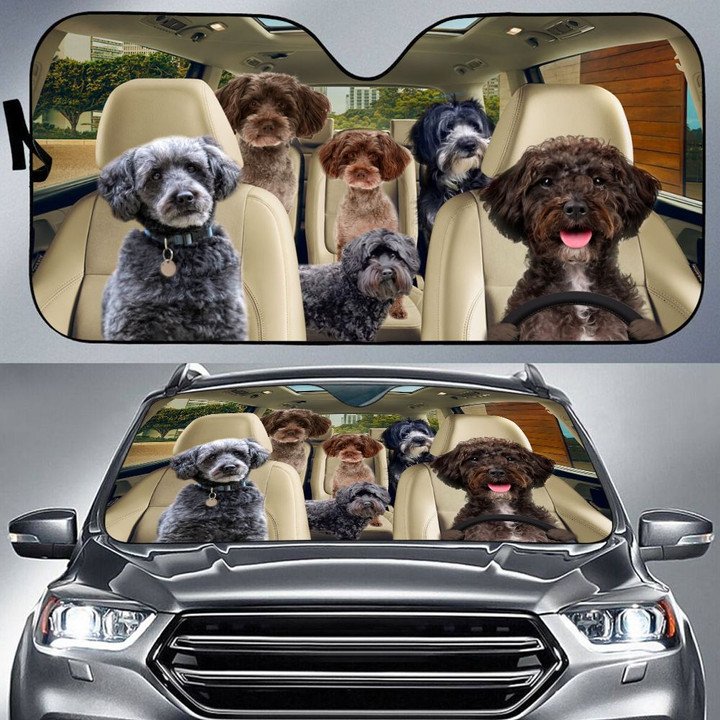 Schnoodle Car All Over Printed 3D Sun Shade