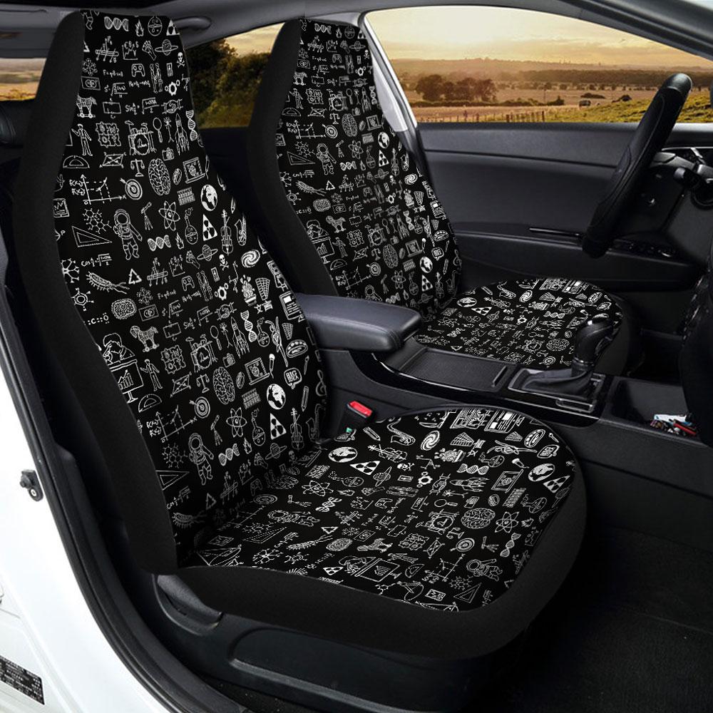Sciences Pattern Car Seat Covers Set Of 2