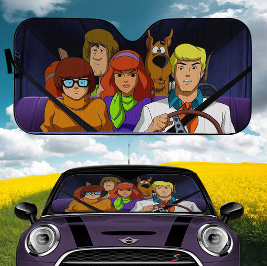 Scooby Doo Driving Funny Car Auto Sunshades