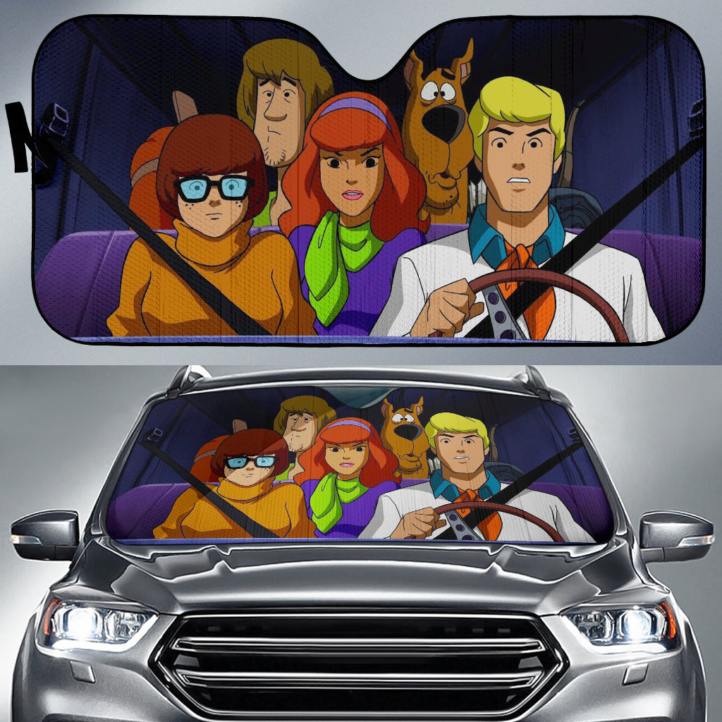 Scooby Doo Driving Funny Car Auto Sunshades
