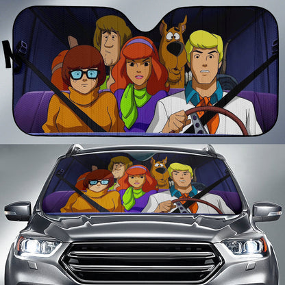 Scooby Doo Driving Funny Car Auto Sunshades