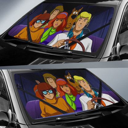Scooby Doo Driving Funny Car Auto Sunshades