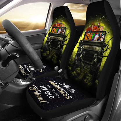 Scooby Doo Funny Drive Ride Jeep Moonlight Halloween Car Seat Covers