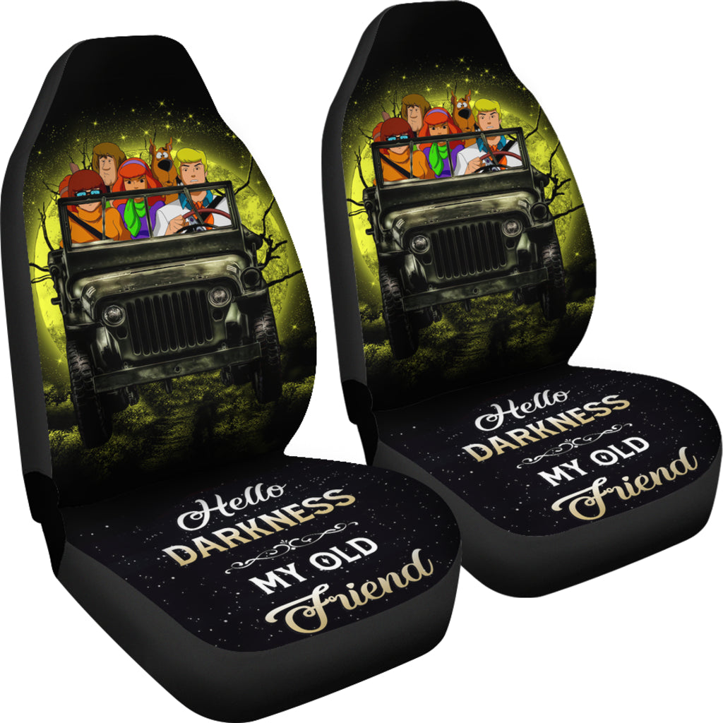 Scooby Doo Funny Drive Ride Jeep Moonlight Halloween Car Seat Covers