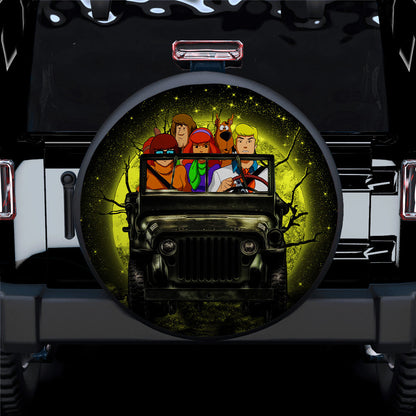 Scooby Doo Funny Ride Jeep Moonlight Halloween Car Spare Tire Cover