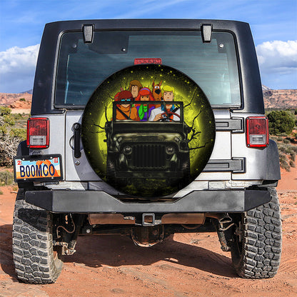 Scooby Doo Funny Ride Jeep Moonlight Halloween Car Spare Tire Cover
