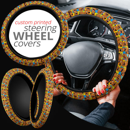 Scooby Doo Head Funny Premium Car Steering Wheel Cover