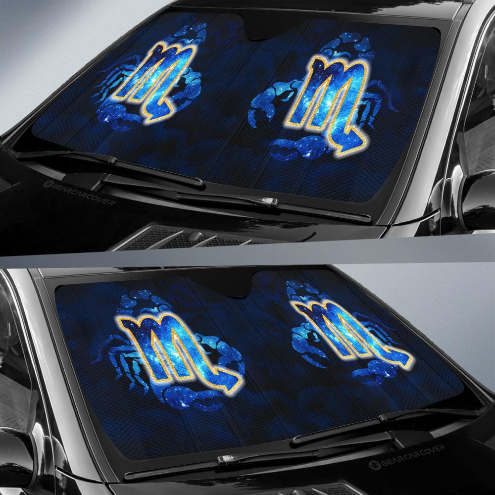 Scorpio Car Sunshade Custom Name Zodiac Car Interior Accessories