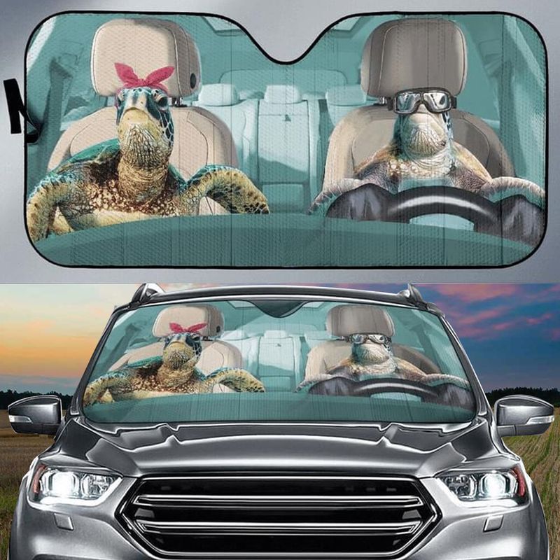 Sea Turtle Car All Over Printed 3D Sun Shade