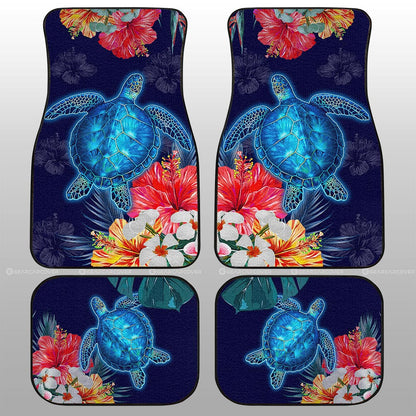 Sea Turtle Car Floor Mats Custom Hibiscus Flower Car Accessories