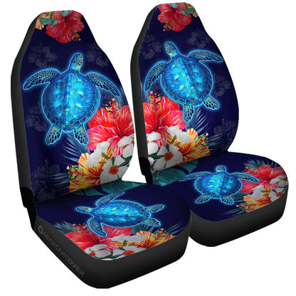 Sea Turtle Car Seat Covers Custom Hibiscus Flower Car Accessories