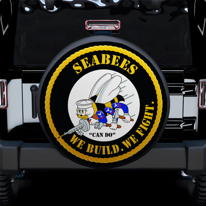 Seabees We Build We Fight Car Spare Tire Cover