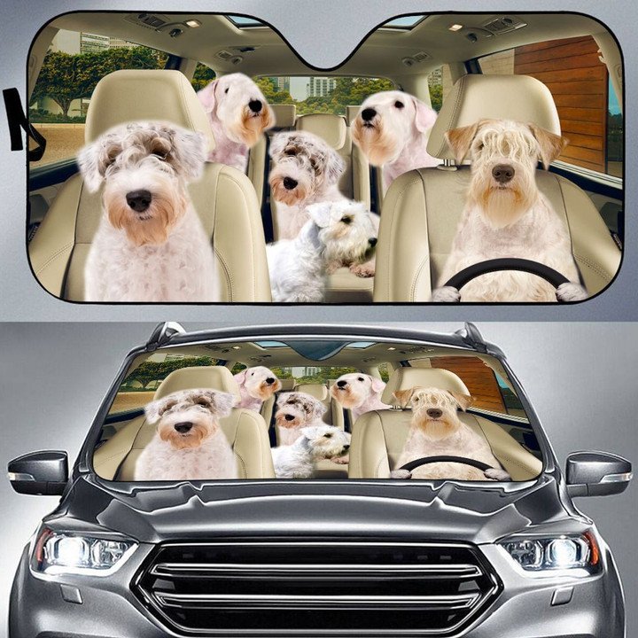 Sealyham Terrier Car All Over Printed 3D Sun Shade