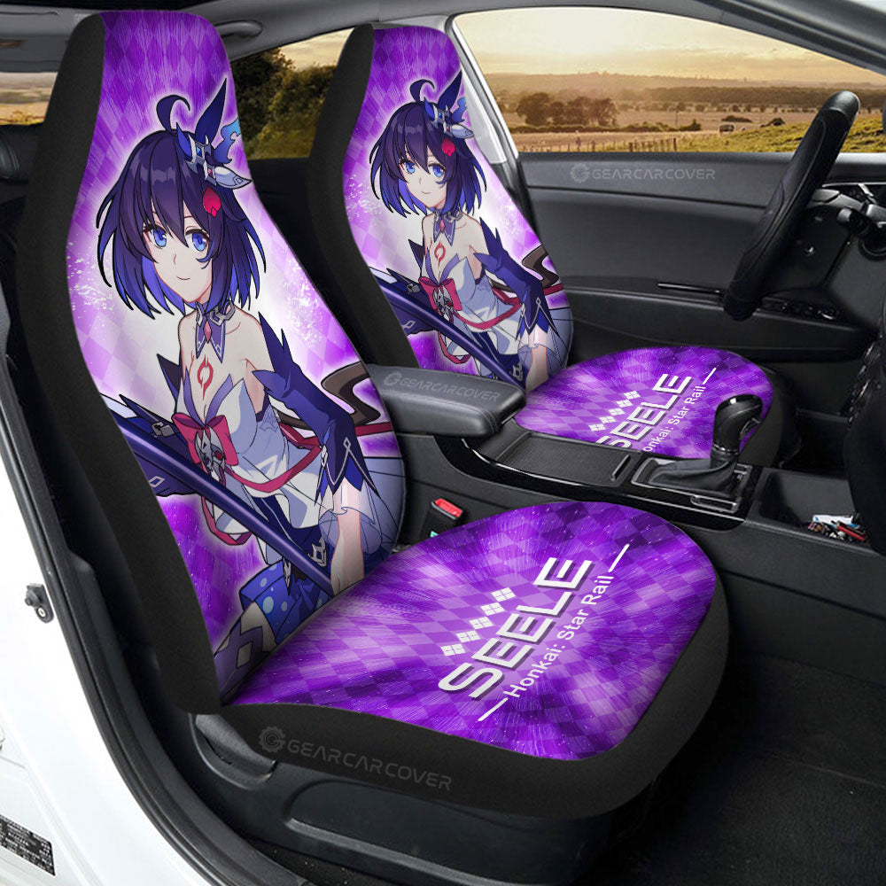 Seele Car Seat Covers Custom Honkai Star Rail Car Accessories