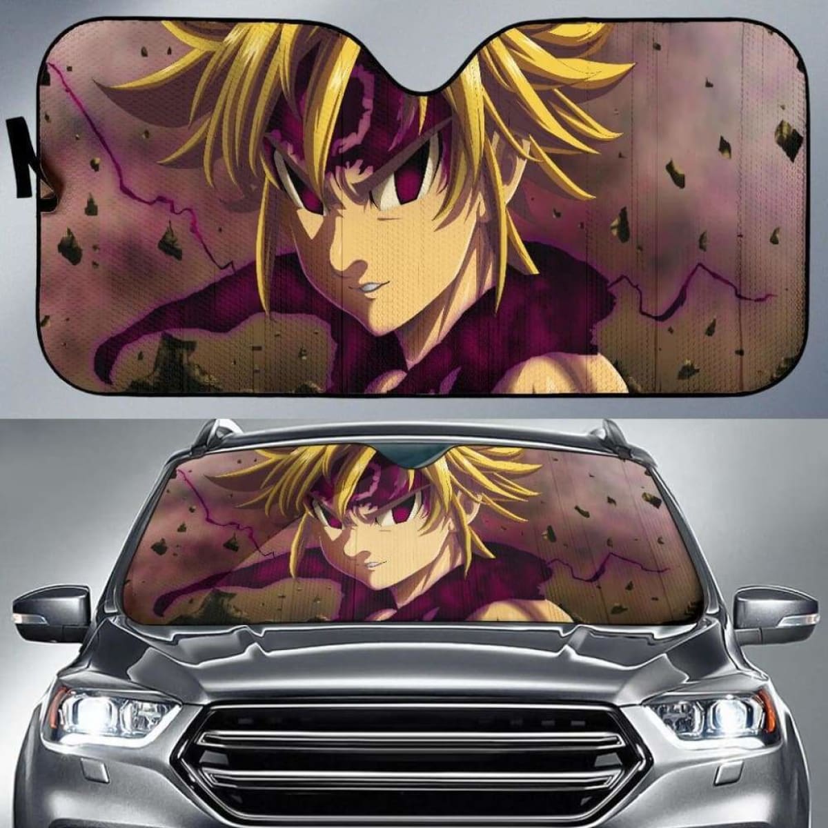 Seven Deadly Sins Auto Sun Shades 918b Universal Fit