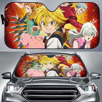 Seven Deadly Sins Auto Sun Shades 918b Universal Fit